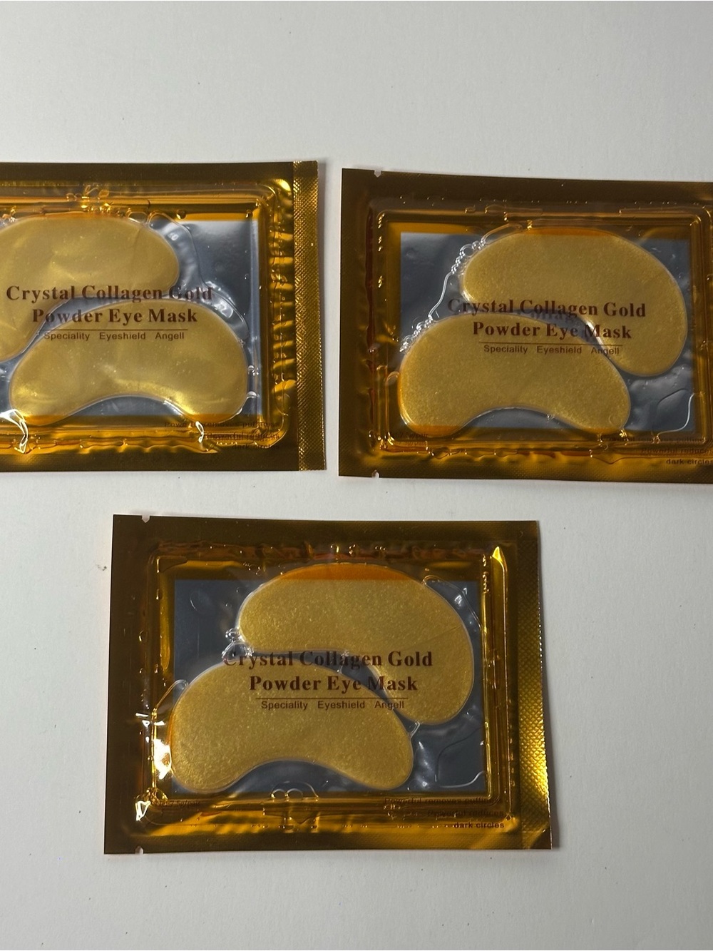 Crystal Collagen Gold Powder Eye Mask 3PK Gel Anti-Age Moisturizer Eye Masks NEW